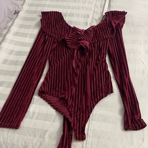 Velvet bodysuit